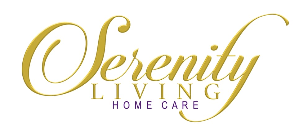 Serenity Living Home Care logo in elegant script