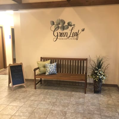 Interior view of Green Leaf Senior Living lobby