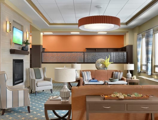 Bright and inviting common area with comfortable seating