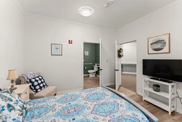 Bright, spacious resident room with modern decor