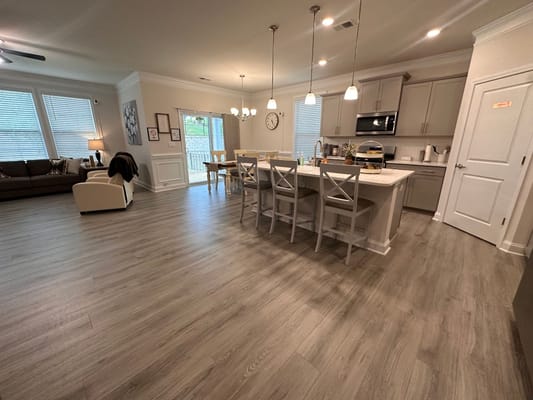 Bright interior of a modern common area