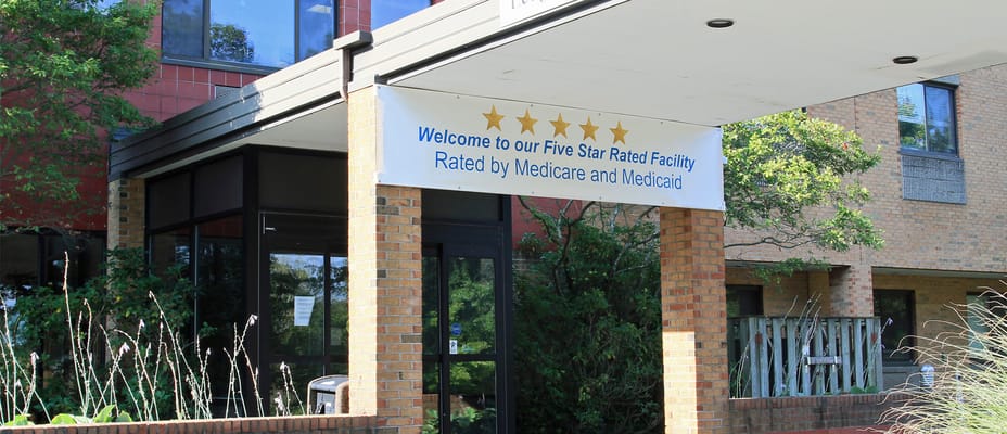 Entrance of a Five Star Rated Facility with signage