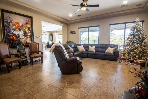 Interior common area with seating and decorations