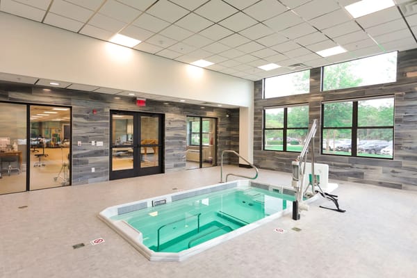 Interior view of a therapeutic pool area