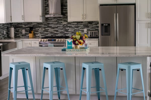 Bright interior kitchen with modern decor