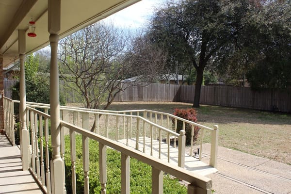 View of a quiet outdoor space at the facility