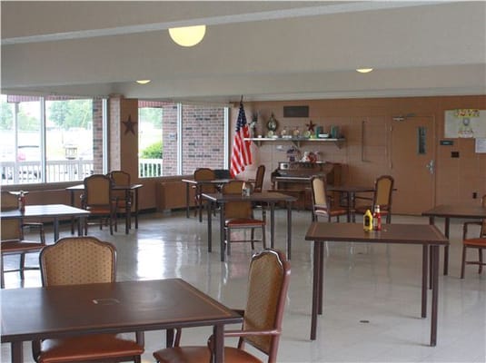 Dining area with tables and chairs
