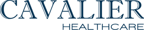 Cavalier Healthcare logo in navy blue