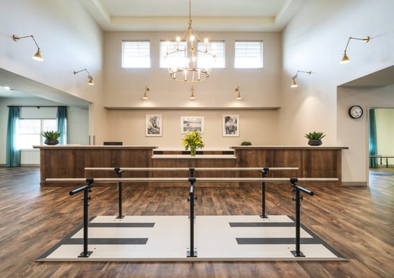 Welcoming reception area with modern decor.