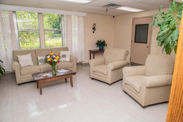 Comfortable seating area in a cozy lounge