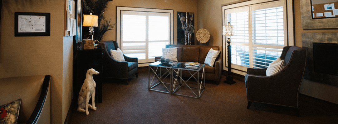 Cozy common area with seating and decor