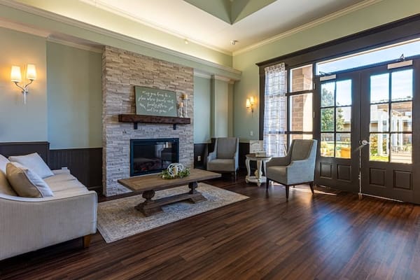 Bright interior of a cozy common area