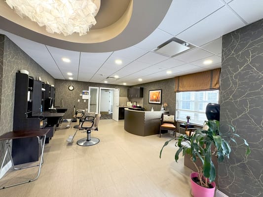 Well-appointed hair salon within the facility