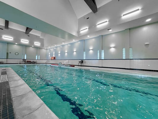 Indoor swimming pool in a senior living facility