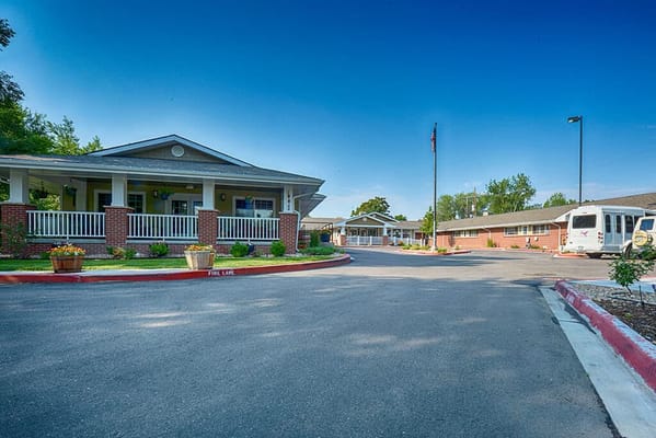 View of the facility's entrance and outdoor space