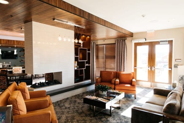 Bright and inviting common area with comfortable seating