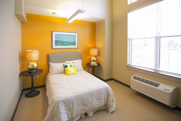Cozy interior of a resident's room with natural light
