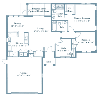 Architectural floor plan layout with room dimensions