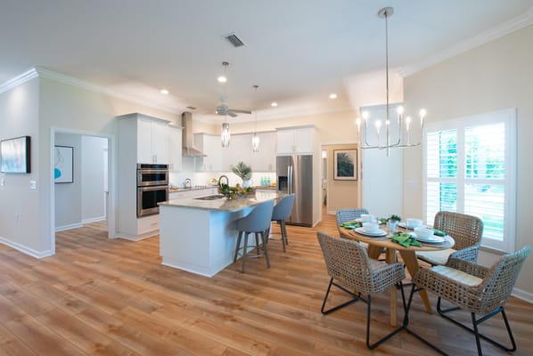 Spacious interior of a modern living area