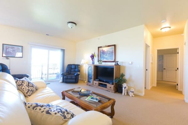 Bright interior living room with furniture and decor