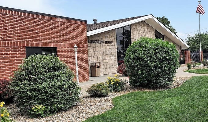 Exterior view of Longview Home with landscaped garden