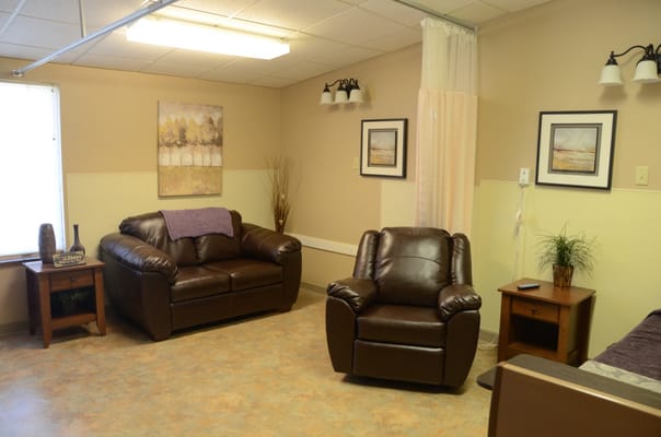 Interior common area with seating and artwork