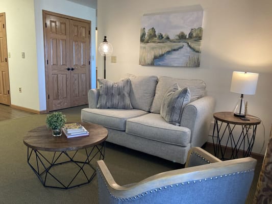 Cozy sitting area with comfortable furniture