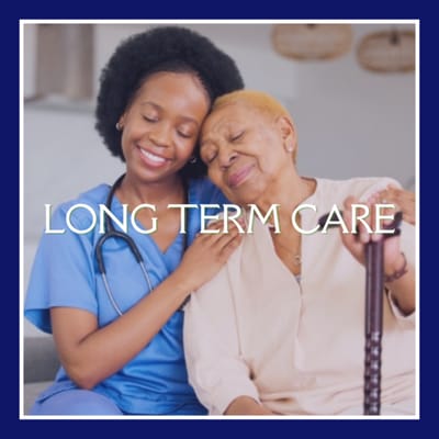 Caregiver and senior resident sharing a moment