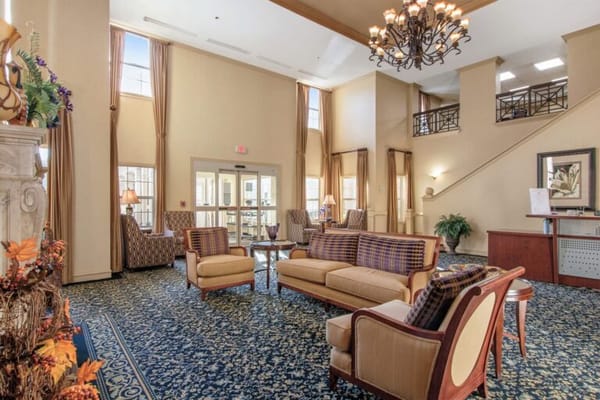 Welcoming lobby area with comfortable seating