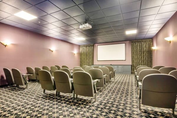 Interior view of a cozy activity room with seating