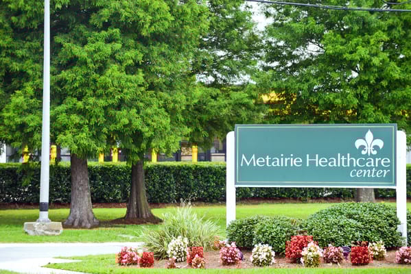 Exterior sign of the Metairie Healthcare Center