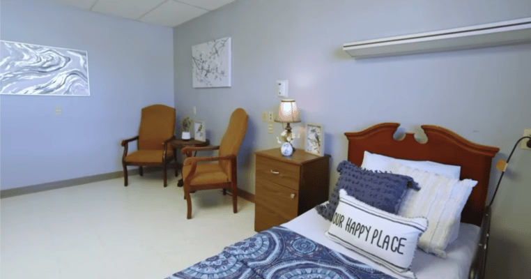 Cozy private resident room with chairs and decorations