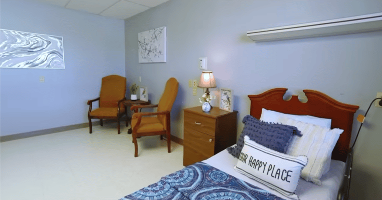 Cozy private resident room with chairs and decorations