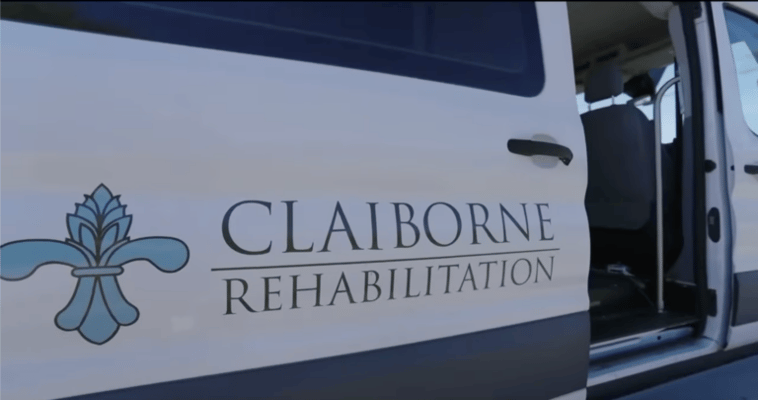 Facility transport vehicle with branding