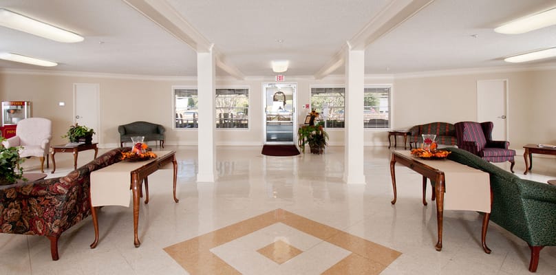 Interior view of a bright and inviting lounge area