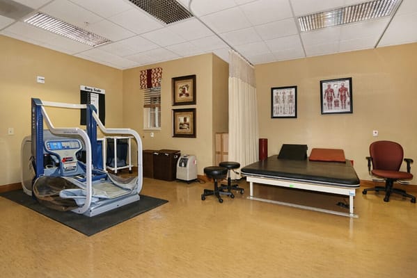 Rehabilitation gym with therapy equipment