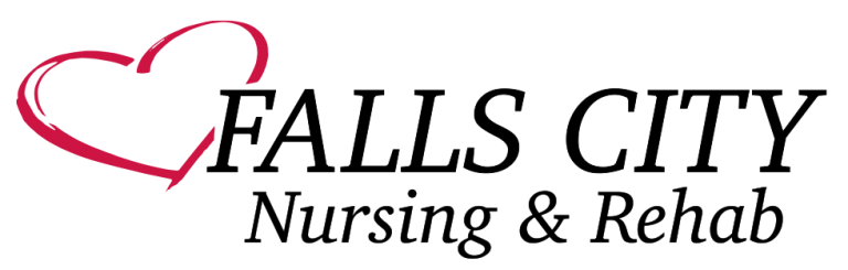 Logo featuring a heart and care facility name