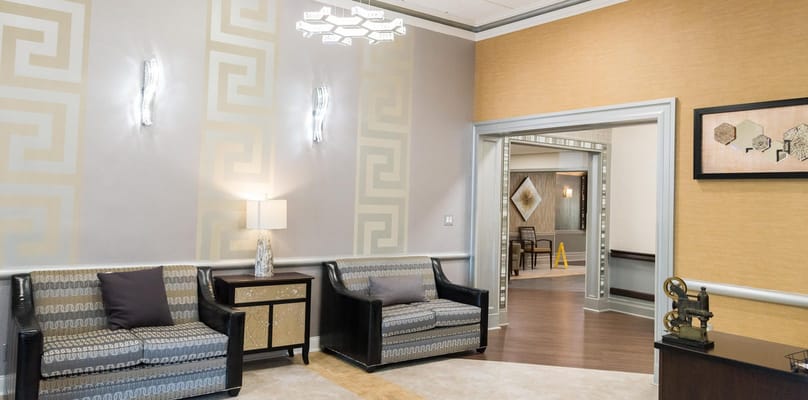 Interior lounge area with contemporary seating