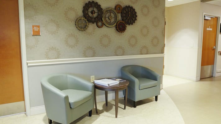 Comfortable seating area in facility lobby