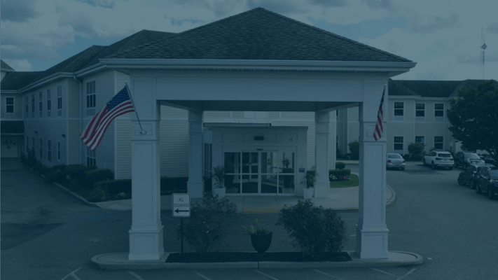 Exterior view of the assisted living facility entrance