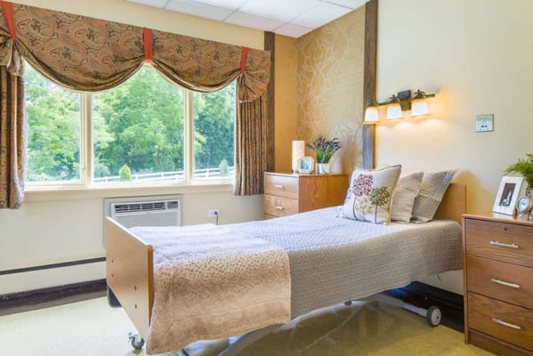 Cozy resident room with natural light