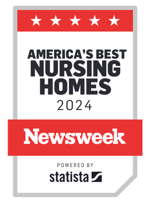 Award badge for America's Best Nursing Homes 2024