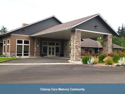 Exterior view of Clatsop Care Memory Community facility