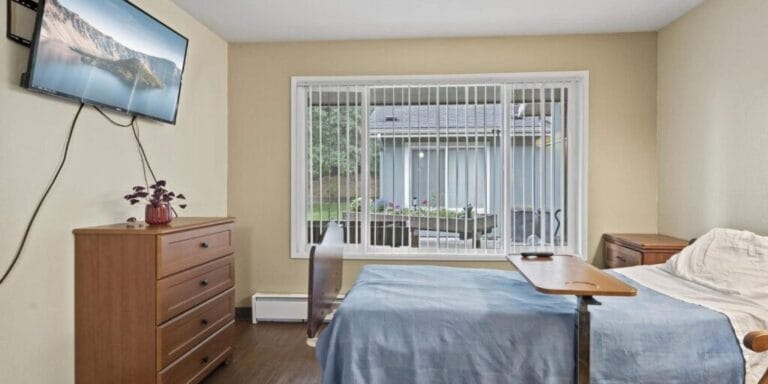 Private resident room with a view of outdoor space