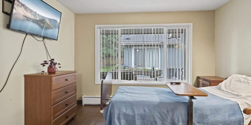 Private resident room with a view of outdoor space