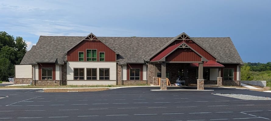 Exterior view of a senior living facility