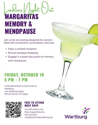 Cocktail reception event flyer for ladies night out