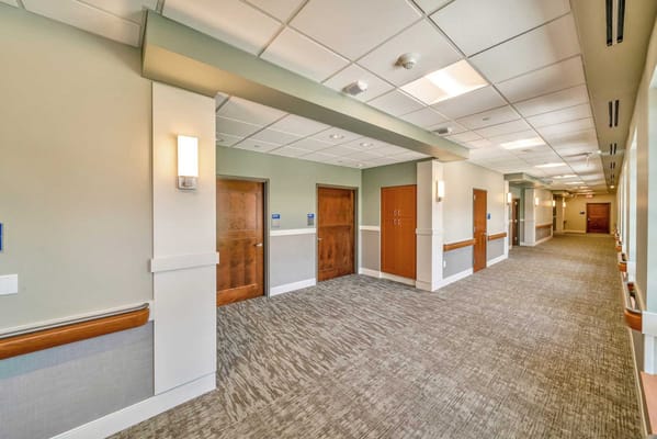 Hallway in a senior living facility