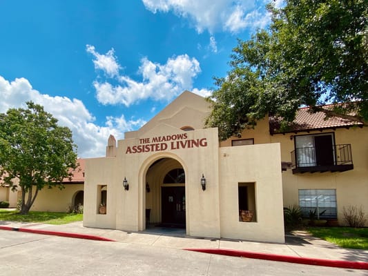 Exterior view of The Meadows Assisted Living facility