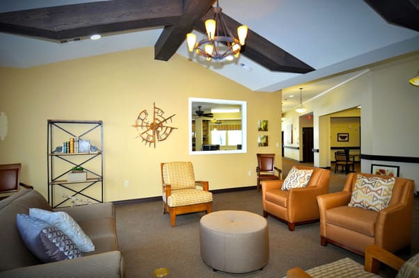 Cozy common area with seating and decor